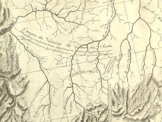 35 por José Correia Rangel de Bulhões, visualiza se a localização da Vila de Lages, após os contratempos relacionados à localização: Figura 3 Fragmento do plano topográfico desenvolvido por José