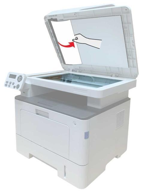 3. Depois de retirar os atolamentos, feche a tampa superior do alimentador de documentos e a impressora volte a estar pronta. 4.