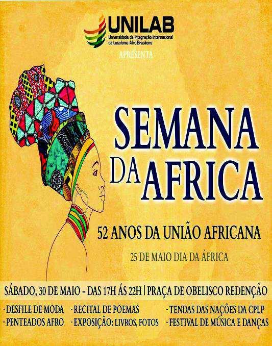 trabalhos acadêmicos relacionados ao continente africano e apresentações culturais.