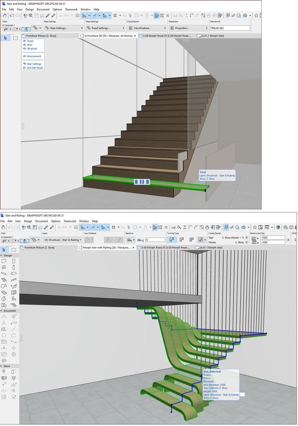 31 Figura 2 - Modelo de um escada em 3D utilizando a ferramenta ArchiCAD 21 Fonte: MAKEBIM, 2017.