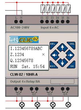 Testando o programa Pode-se simular o programa no modo teclado: Alterne para o modo teclado clicando no