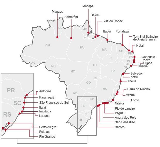 abandonados e rejeitados nos núcleos portuários, principalmente dos EUA, Europa e China, gerando densos depósitos, inclusive com contêineres em bom estado. (CARBONARI1, 2013 apud MUSSNICH, 2015, p.