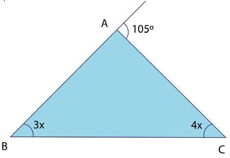 c. ( ) Um dos ângulos internos de um triângulo mede 80 e os outros dois ângulos são congruentes emedem 60. Página 149 3. Observe a figura a seguir.