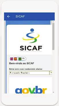 47 O botão SICAF (figura 5) contém um link que direciona o usuário, automaticamente, ao sistema de Cadastramento Unificado de Fornecedores governamentais.