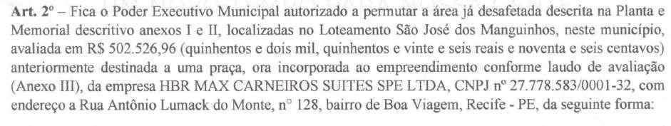 do recebimento dos projetos e 90 dias da publicação da referida lei, que fora publicada em 18/05/2021, conforme colagem abaixo: Diante do exposto, verifica-se que o município de Tamandaré realizou