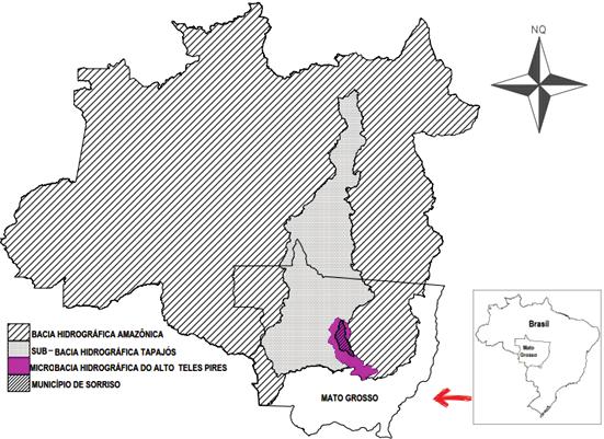 Identificação de microbacias contendo pivôs centrais no município de Sorriso (MT): estudo contributivo à outorga do uso de água São 93 pivôs centrais localizados no município de Sorriso até o ano de