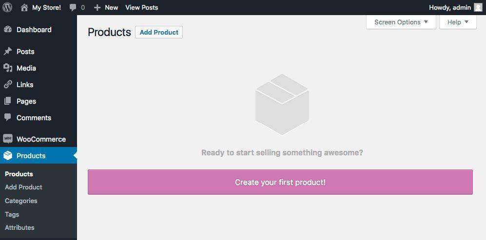 Criação de produtos no WooCommerce PASSO 1: Criar o primeiro produto.