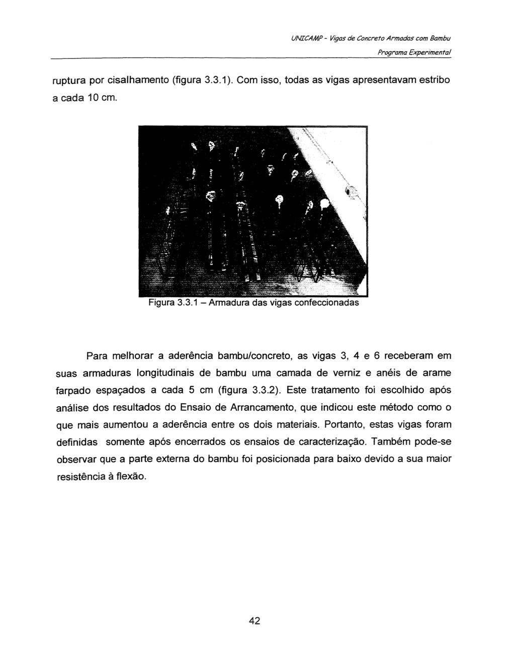 Programa Experimental ruptura por cisalhamento (figura 3.