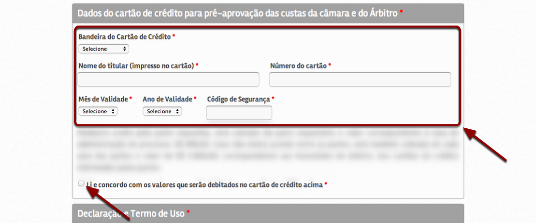 8. Oitavo Passo Você deverá informar os dados do seu cartão de crédito.