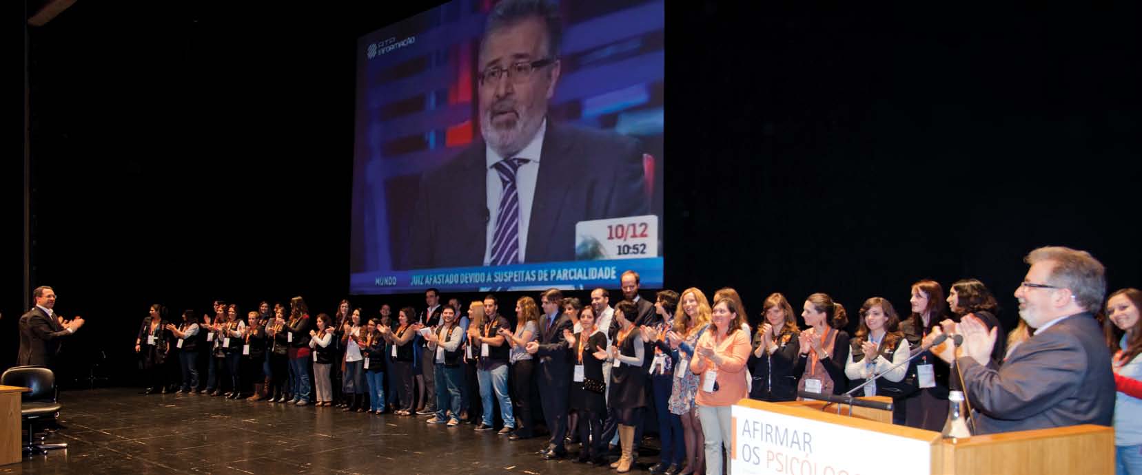 BALANÇO DO CONGRESSO 1º CONGRESSO DA OPP O ENCONTRO QUE MARCOU A PSICOLOGIA EM PORTUGAL CPS Cerimónia de encerramento Fotografia: LightFactory / Conceição Pires Nunca um evento de Psicologia tinha