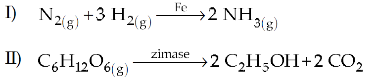 17 (PUC-Campinas-SP) Os métodos de obtenção da amônia e do etanol: representam, respectivamente, reações de catálise: a) homogênea e enzimática. b) homogênea e autocatálise.