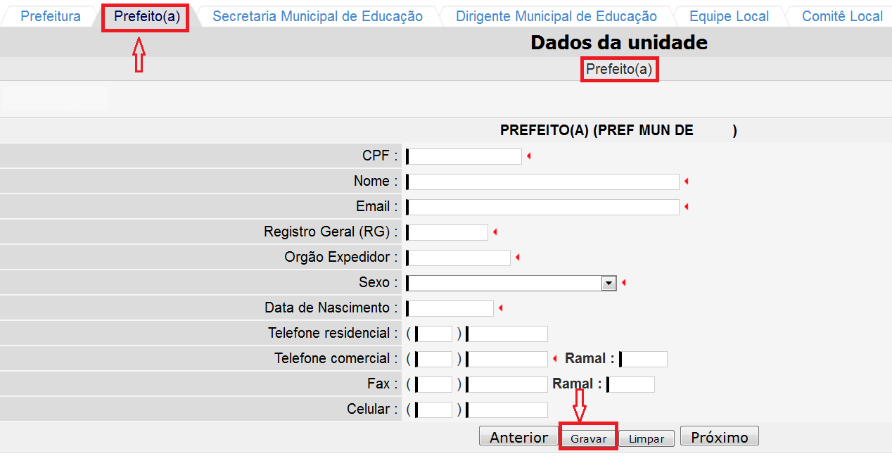 localizar corretamente o endereço no mapa, a partir do CEP informado. Nesses casos, o município deverá entrar em contato com a equipe técnica do PAR, por e-mail (planodemetas@mec.gov.