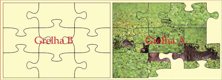 A Grelha A corresponde sempre às peças que estão desordenadas e a