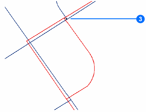 3. Agora, clique no próximo ponto da layer Street. 4. Continue criando ligações às interseções dos perímetros das layers à esquerda das mesmas como mostrada na figura abaixo.