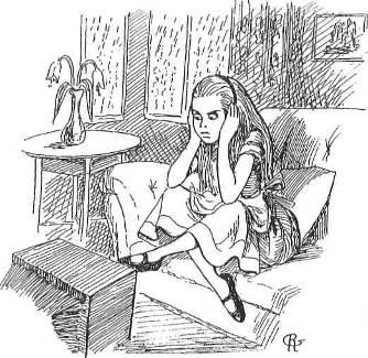 Alice estava entediada. Todos os seus amigos estavam de férias, visitando os parentes e ela, por causa da chuva, ficou trancada em casa, vendo televisão.