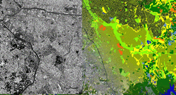 Praticamente, todos os fenômenos ambientais com expressão espacial cartografáveis na escala 1:25.000 são passíveis de ser acompanhados por produtos derivados das imagens Landsat 7.