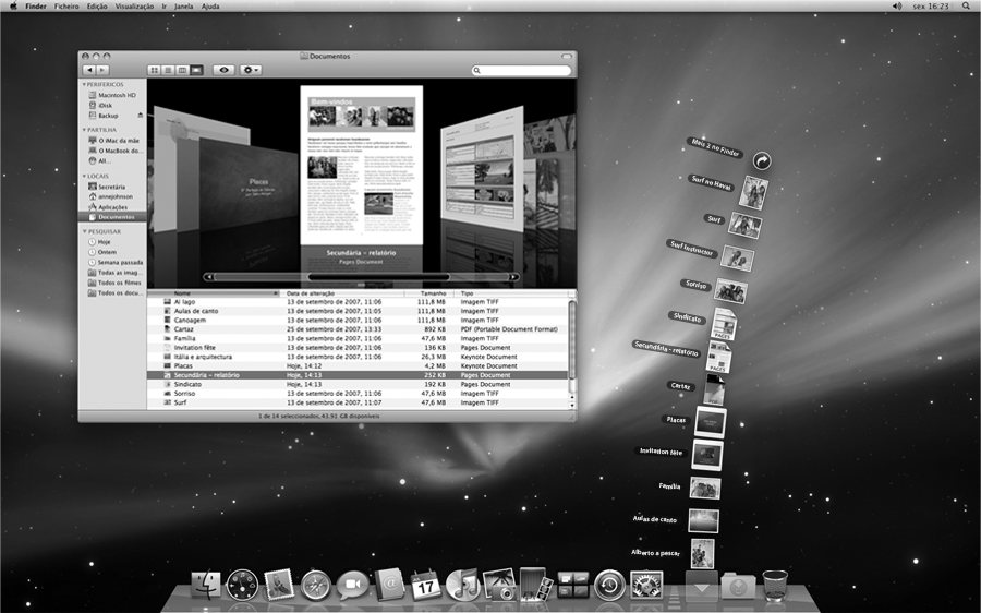 Passo 4: Personalize a secretária do Mac OS X e especifique as preferências. É possível personalizar rapidamente o aspecto da secretária utilizando as preferências do sistema.