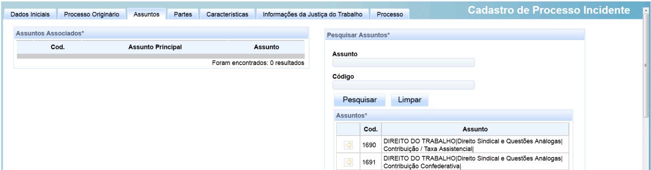 Consulte o item e.1) Cadastrando petições iniciais em 1ª instância, a partir do tema Assuntos, pois o procedimento a ser efetuado, a partir de então, é idêntico. e.3) Cadastrando petições iniciais em 2ª instância Na barra de menu superior, clique em Processo (fig.