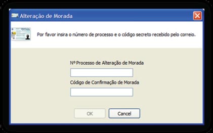 Será efectuada uma ligação ao servidor e a Morada será alterada.