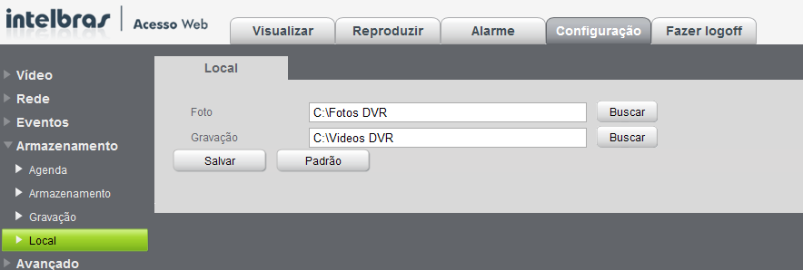 Após realizar todas as configurações clique no botão Salvar e reinicie o DVR para que sejam assumidas todas as modificações.