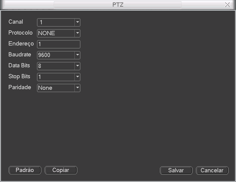 6.12. Controle PTZ (Pan/Tilt/Zoom) Todas as operações mencionadas aqui são baseadas no protocolo Intelbras. Para outros protocolos como, por exemplo, o Pelco, pode haver algumas diferenças.