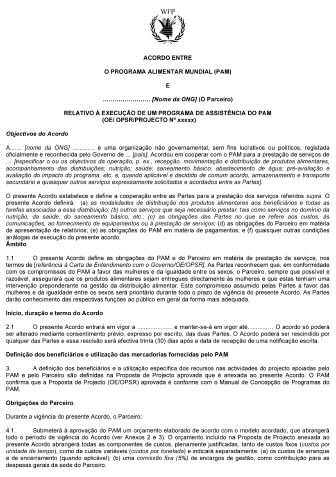 CAIXA 6 Anexo 1: Modelo de Acordo no Terreno ONG parceiras de acordos de disponibilidade imediata em 2005 Danish Refugee Council (DRC) Norwegian Refugee Council (NRC) Swiss Federation for Mine Action