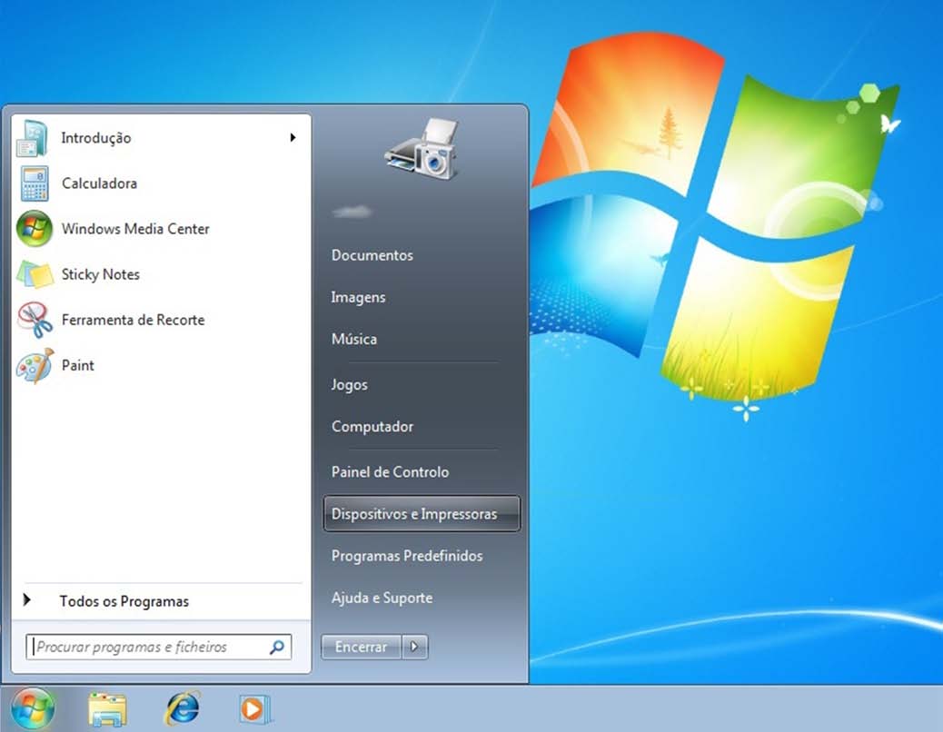 3. Instalação dos drivers de impressão em Windows 7 em Rede (TCP/IP) a. Abrir a pasta de impressoras a b.