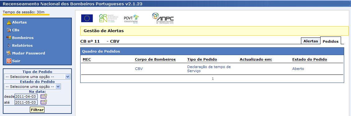 Esta funcionalidade serve para casos de 2ª via do cartão ou correção de dados no cartão já emitido. Este pedido encontra-se, de momento, inativo.