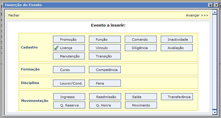 3 2 Atenção: a inatividade faz adiar o Ciclo de SO (Ver Módulo correspondente). V. LICENÇA As Licenças estão previstas no artigo 11º nº2 alíneas a), b) e c) do Decreto-Lei n.