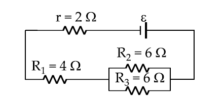 Fechando a chave, o amperímetro acusará a medida: Se a corrente i fornecida pelo gerador vale 2,0 A, o valor de R 2, em ohms, é: a) 1,6