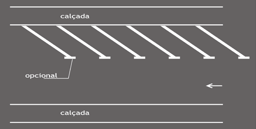 Manual Básico de Segurança no Trânsito 61 Exemplos de aplicação Marca delimitadora para parada de ônibus feita em reentrância da calçada Marca delimitadora para parada de ônibus em faixa de trânsito