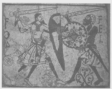 8 UFPB/PRG/COPERVE 24. Observe, a seguir, uma imagem européia, do século XII, mostrando um cruzado em luta com um muçulmano, representado com traços animalescos.