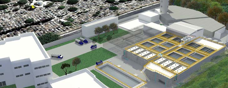 Tratamento de Água (ETA) Central de Atibaia Projeto gráfico da ETA Central.