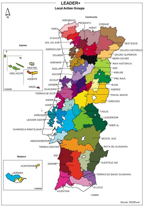 equilibrado 2001 2006 (2008) 52 territórios rurais / GAL