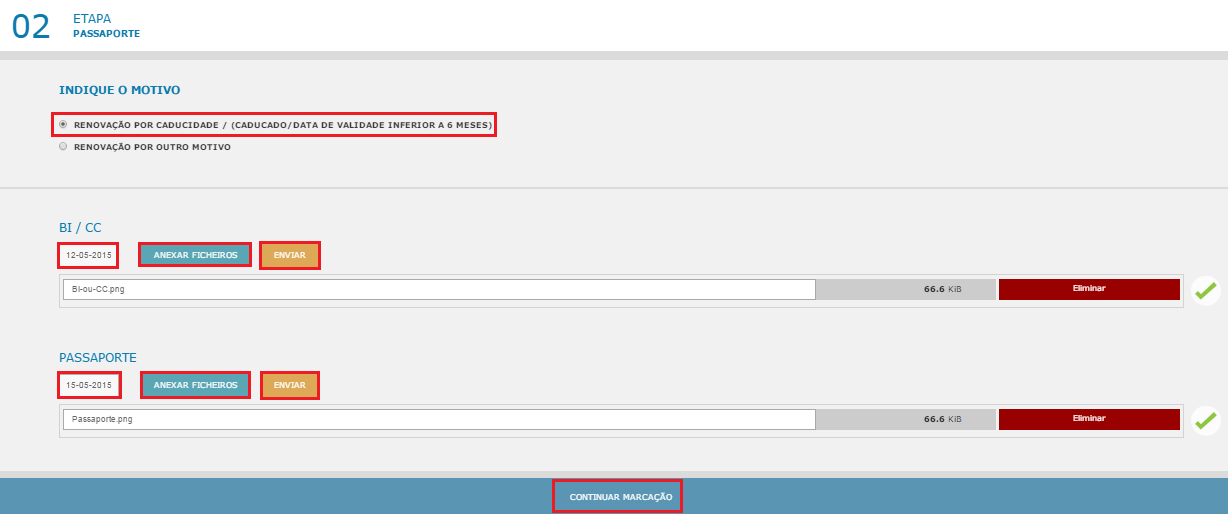 Fazer marcação para renovar Passaporte
