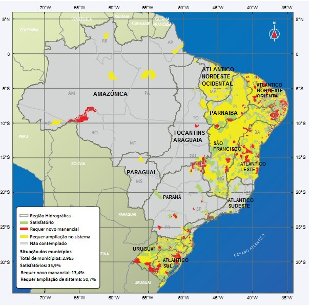 14 Atualmente a cidade de São Paulo, pertencente à bacia do Paraná, importa água de Minas Gerais para suprir sua demanda, mostrando que a escassez é iminente.