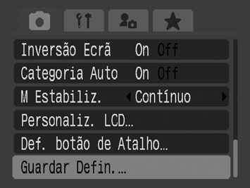 150 Guardar Definições Personalizadas Modos de Disparo Disponíveis p. 281 Pode guardar modos de disparo e várias definições de disparo que utilize frequentemente no modo (Personalizado).