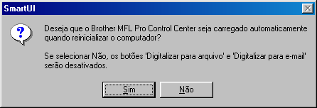 Os controladores do Brother PC-FAX, Impressora e Scanner foram instalados e o processo foi completado. M Clique em Concluir para reiniciar o computador.