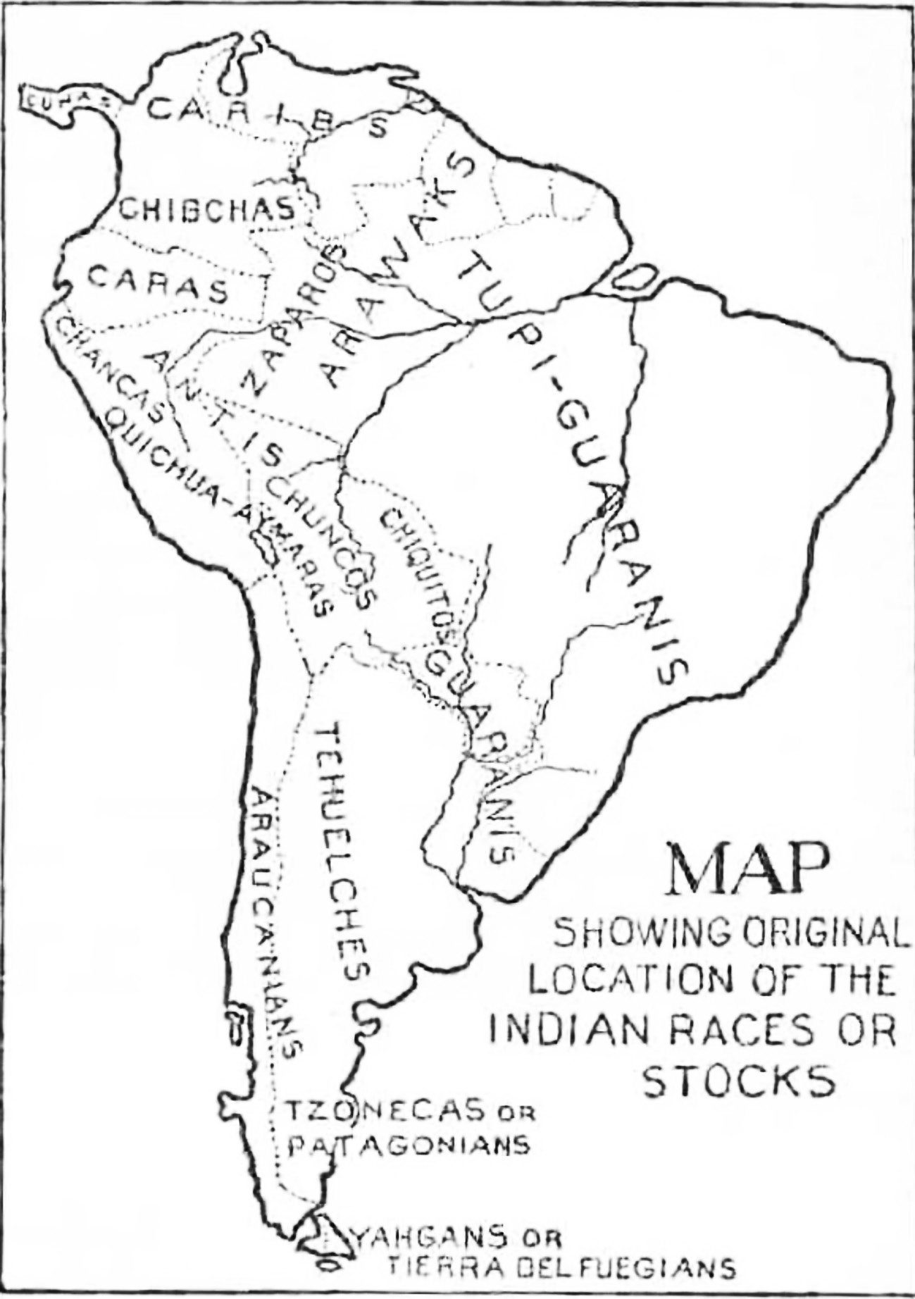 DO BRASIL A MONTEVIDÉO Figura 2 - Mapa missionário indicando os povos antigos (NEELY, Thomas B.