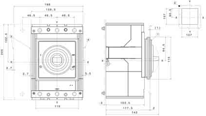 Legenda Proteção IP42 Kit de proteção IP42 para T4 fixo 2 Recorte na porta do painel 3 Espaçamento