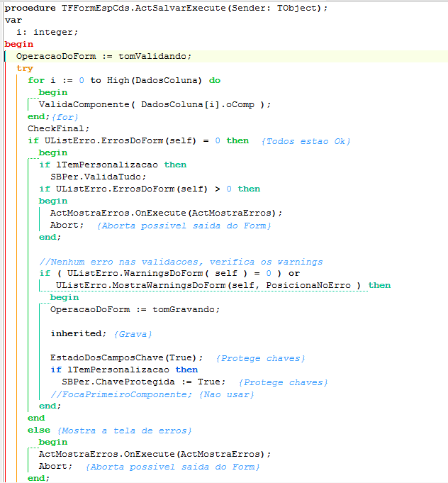 51 4.4 IMPLEMENTAÇÃO DO SISTEMA Nesta seção são apresentados códigos com o objetivo de exemplificar a implementação de um sistema utilizando Borland Delphi 7 e Report Builder.