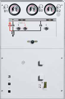 Intertravamento Intertravamentos mecânicos internos do cubículo cionamento da chave seccionadora de três posições (FECHMENTO, BERTUR, TERRDO ou TERRMENTO PREPRDO) Disjuntor a vácuo intertravado