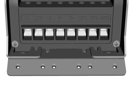 MOTOR Figura 3: Ligações de alimentação Vacon 10, tamanho MI1 3~(230V, 400V) Resistor de freio externo 3~(230V, 400V) Retire o revestimento do cabo de plástico para o