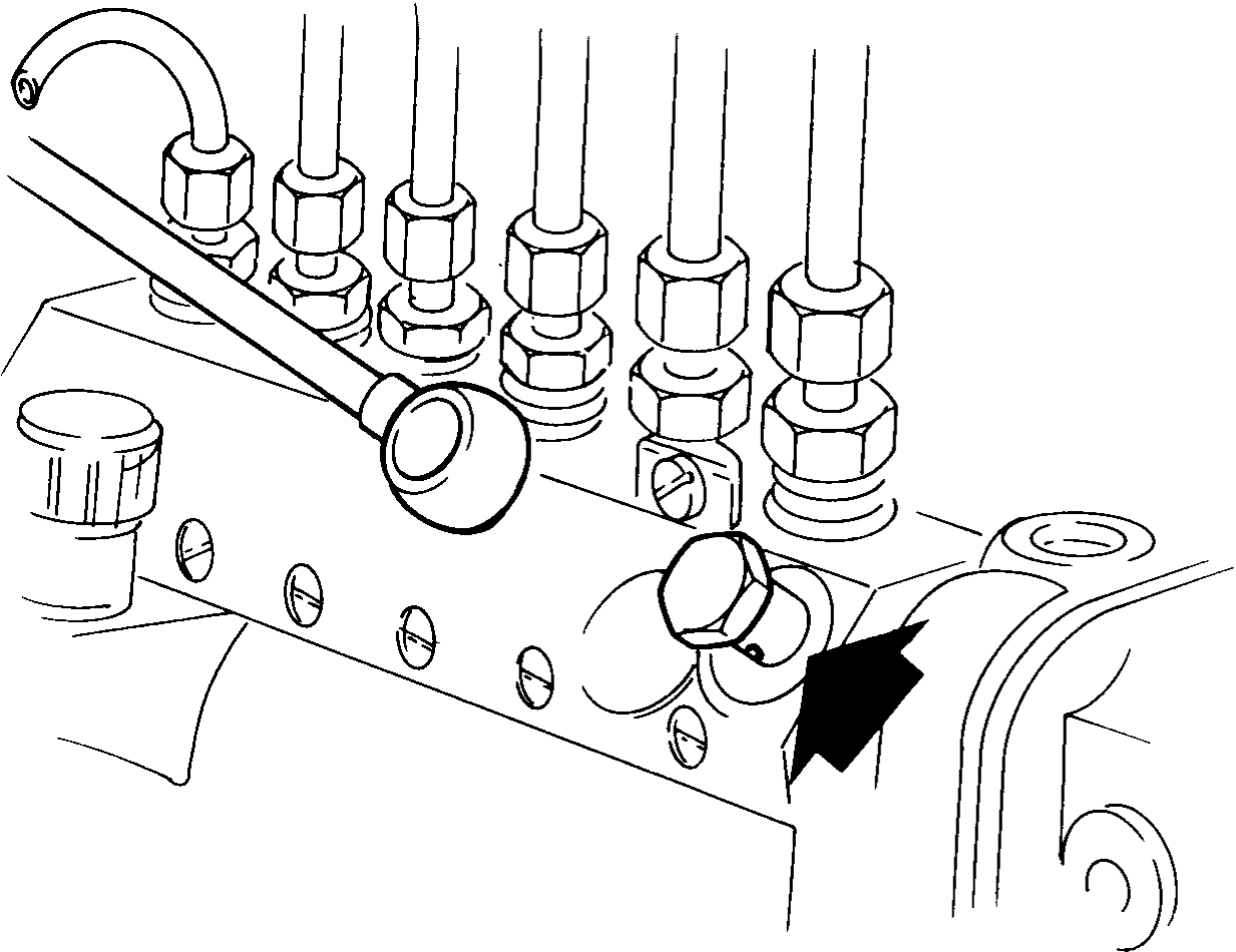 SÉRIE 10 (1) Sistema de Injeção Instalar a bomba de afinação manual Bosch nº 9 681 085 035. 1. Saída do filtro de combustível à entrada da bomba de afinação manual 2.