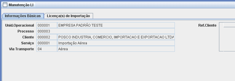 Assim que abrirmos o módulo nos deparamos com novas ferramentas Sendo elas: - Montar da LI - Desmontar LI Assim que abrirmos o módulo o que vemos na lista