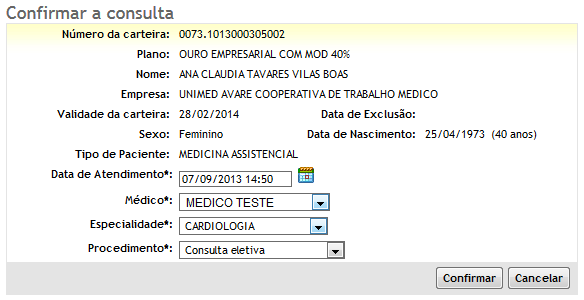 1) Pesquisa por família: O usuário prestador deverá informar o número completo da carteira do beneficiário.