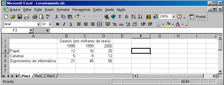 INFORMÁTICA PARA CONCURSOS PÚBLICOS 61 I Caso Marcos deseje aplicar negrito ao conteúdo d célula B2, ele pode fazê clicando no centro desta célula com o botão esquerdo do mouse e, em seguida,