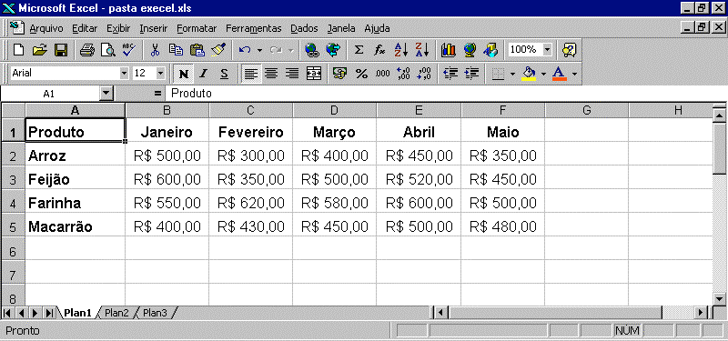 90 INFORMÁTICA PARA CONCURSOS PÚBLICOS Com relação ao Excel e à figura, julgue os itens a seguir.