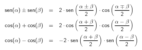 Teorema. Sejam α e β dois ângulos quaisquer. Então, Os resultados obtidos nesta seção estão resumidos na seguinte tabela: Exercícios Propostos 1.47 até 1.53 no final da apostila. 3.