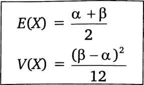 Uma variável aleatória X tem distribuição uniforme de parâmetros α e β, sendo β > α, se sua